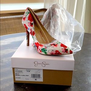 Jessica Simpson Maxwell Floral Print Heels